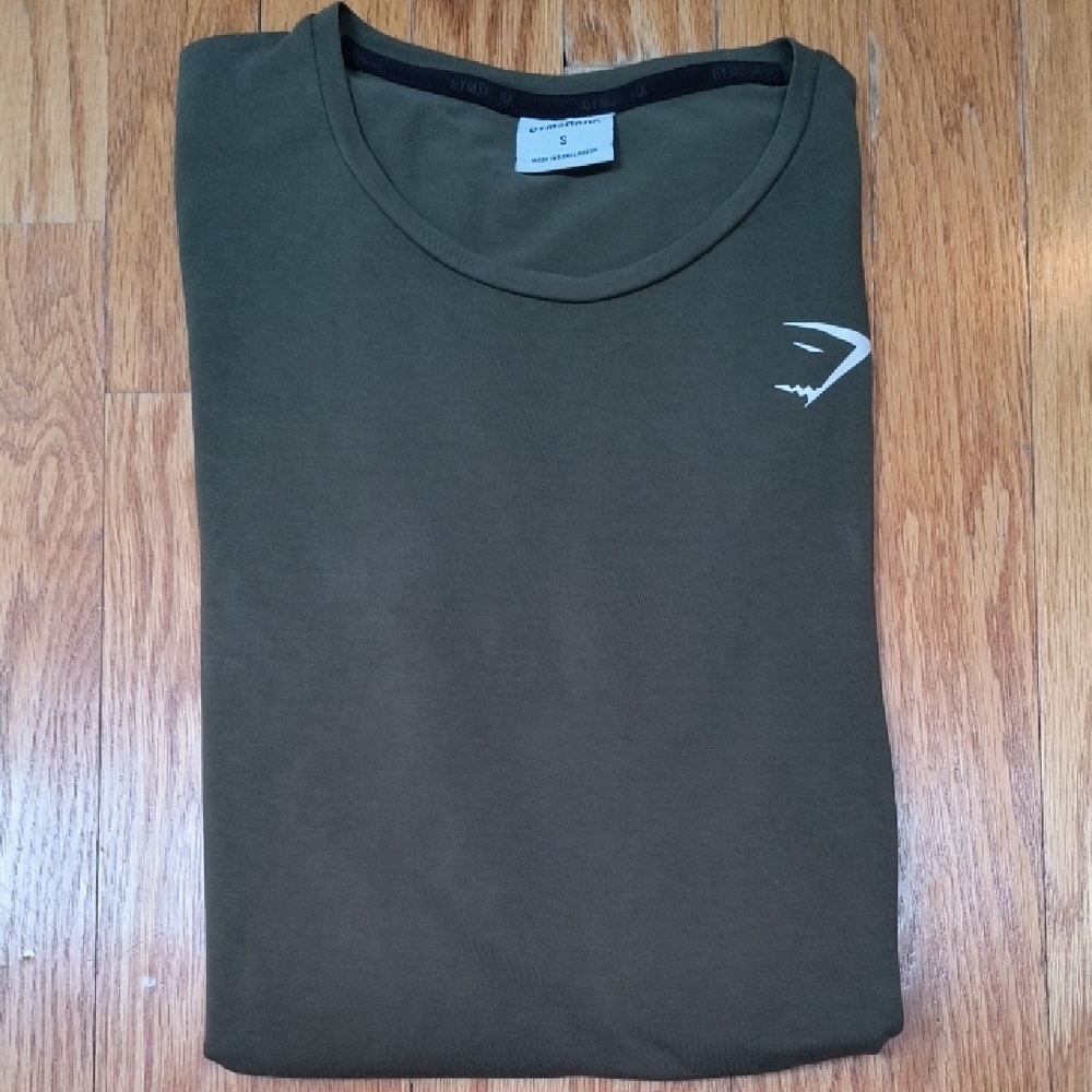 Gymshark Olive Green Short Sleeve Tee Athletic Style